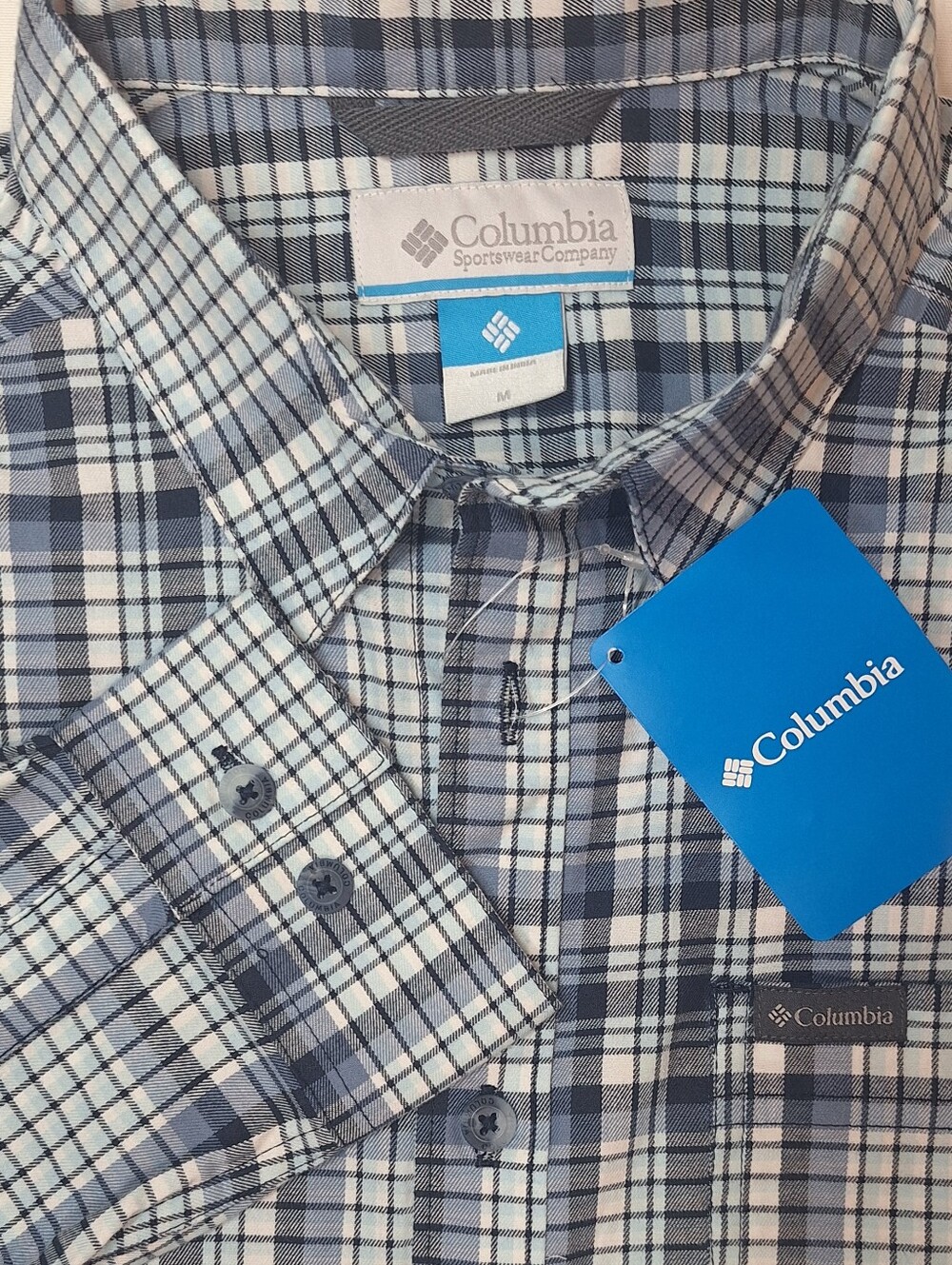NWT Columbia Men's Vapor Ridge III Plaid Long Sleeve Shirt - Size M